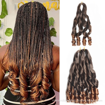 Synthetic shiny silk Wave Curls Curls Crochet Braids Wavy Pony Curly Twist  Ocean wave hair Braiding